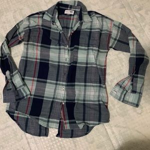 Old navy boyfriend plaid button down